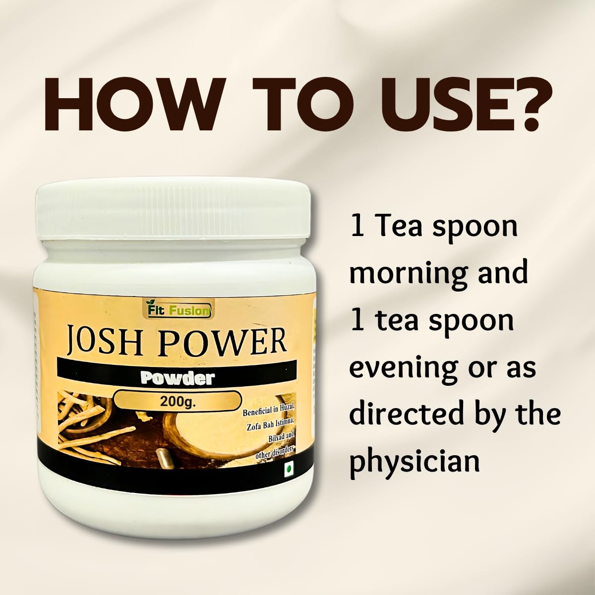 Fit Fusion Ayurveda Josh Power Powder for Men 200g With Ashwagandha & Safed Musli - View 5