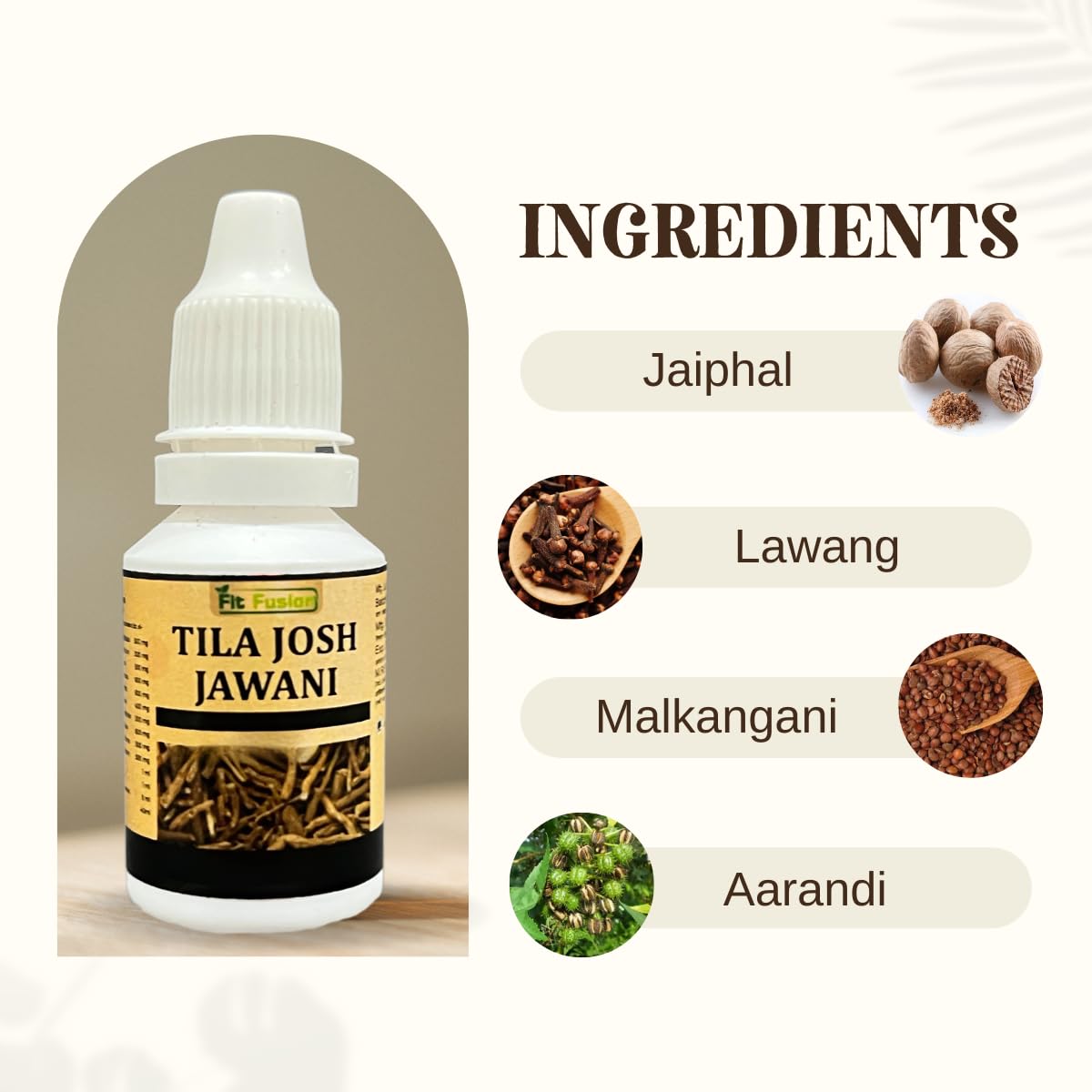 Fit Fusion Ayurveda Tila Josh Jawani Herbal Massage Oil for Men - 15ml - View 3