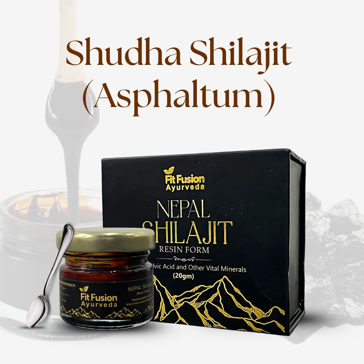 Fit Fusion Ayurveda Himalayan Shilajit Resin 20g - View 4
