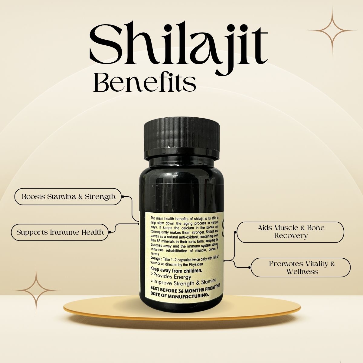 Fit Fusion Ayurveda Shilajit Capsules - 30 Capsules  - View 3