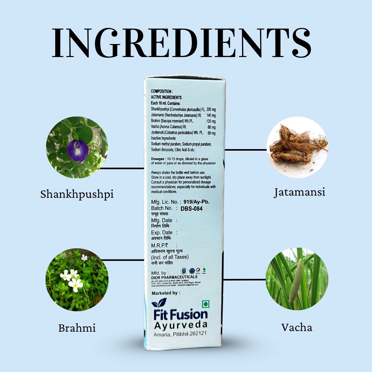 Fit Fusion Ayurveda 100% Natural Herbal De-Addiction Drops - View 2