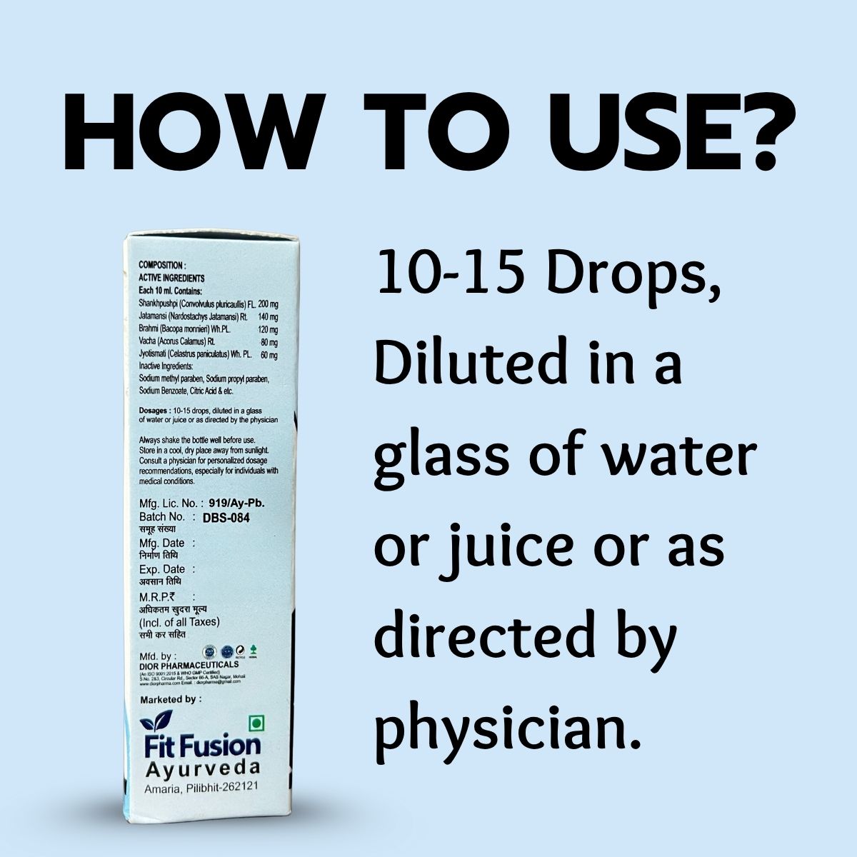 Fit Fusion Ayurveda 100% Natural Herbal De-Addiction Drops - View 4