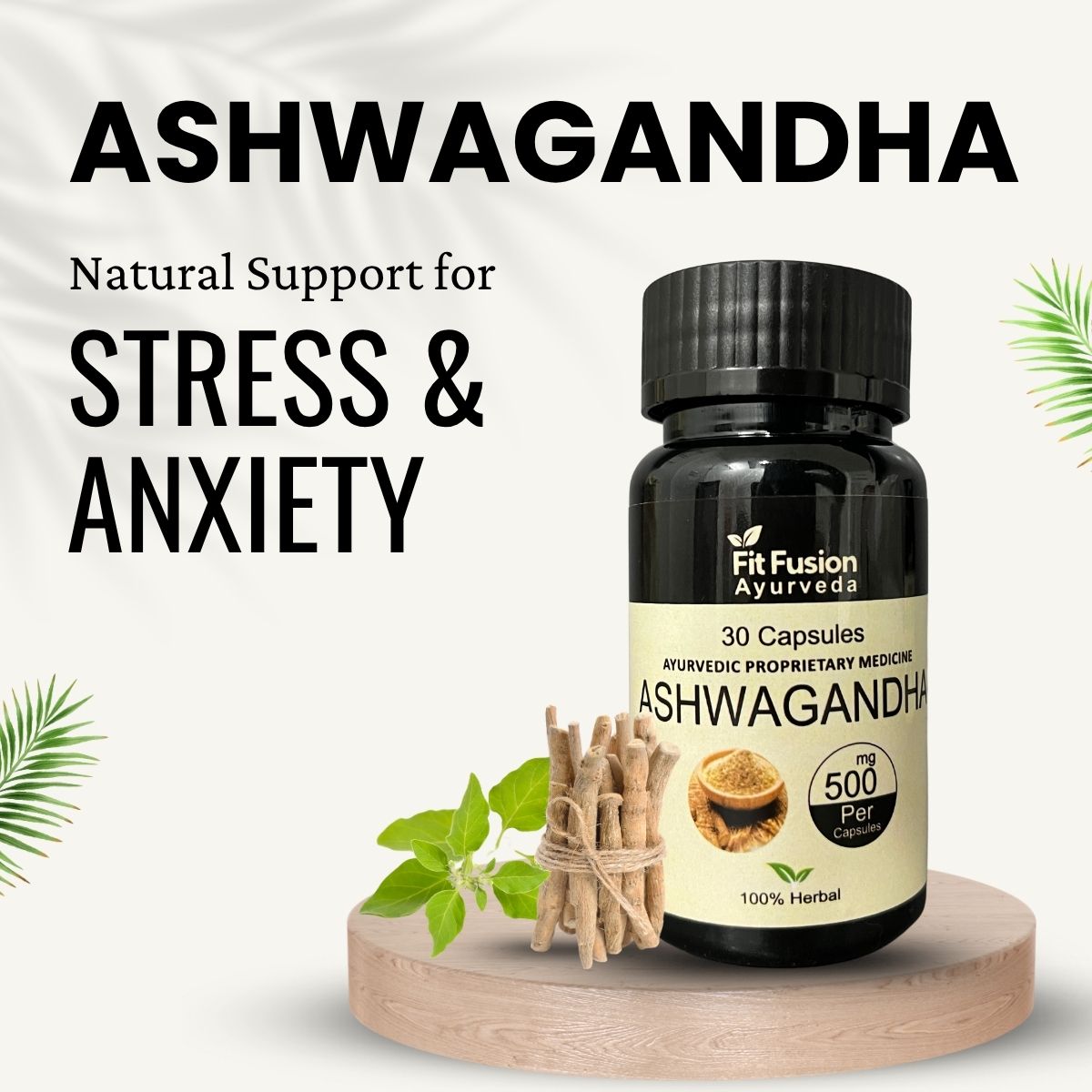 Fit Fusion Ayurveda Ashwagandha + Shilajit Capsule Vitality Combo For Men - View 4